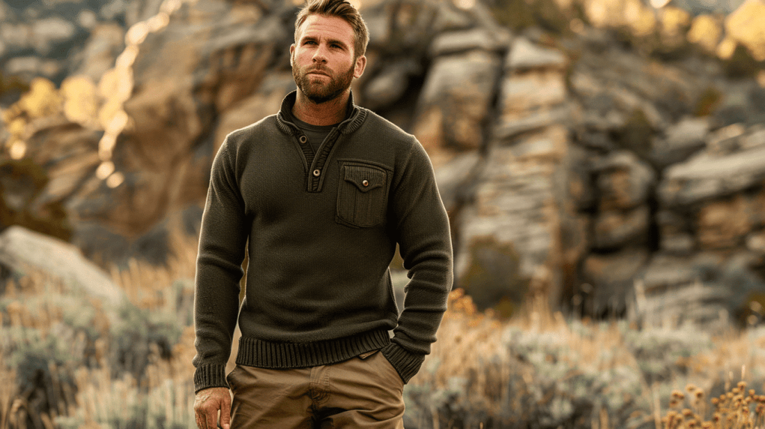 1/4 Buttons Sweaters - GoMilitar