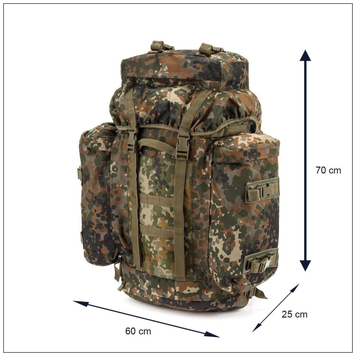 A.Blochl BW Mountain Trekking Rucksack Camping Duże plecak Flecktarn Camuflage