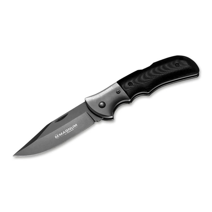 BOKER Grey Eminence Scyzoryk składany kompaktowy czarny uchwyt z micarty stal 440A - GoMilitar
