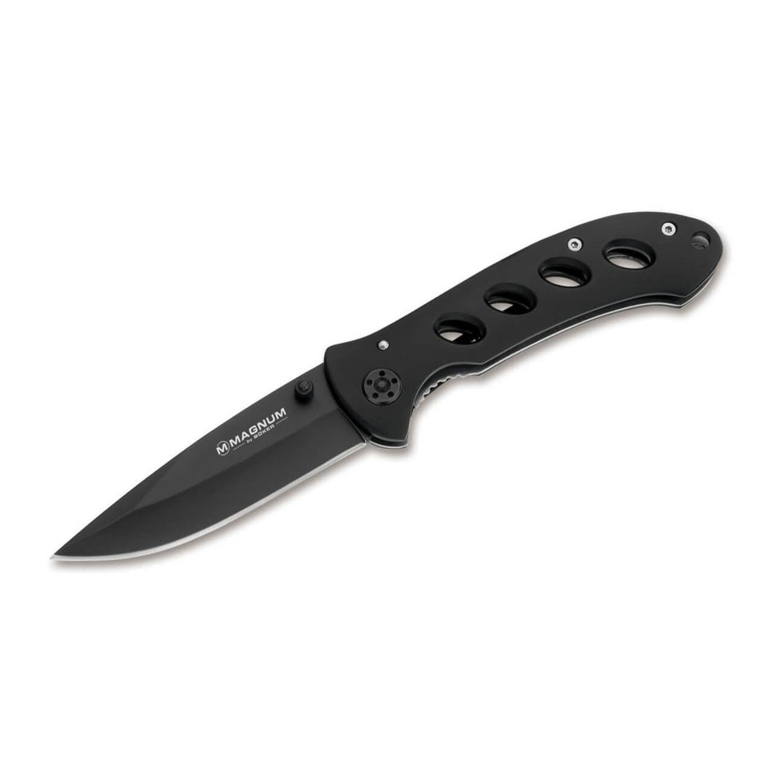 BOKER Shadow Składany scyzoryk typu drop point ze stali nierdzewnej 440A w kolorze czarnym