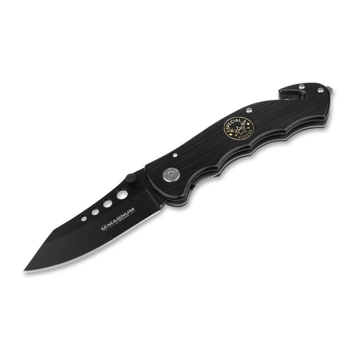 Nóż składany BOKER Special Forces Tanto 440A stalowa rękojeść aluminiowa czarna - GoMilitar