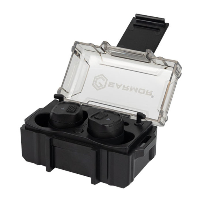 Elektroniczne zatyczki do uszu EARMOR M20T Pro Taktyczne ochronniki słuchu 30dB Czarne - GoMilitar