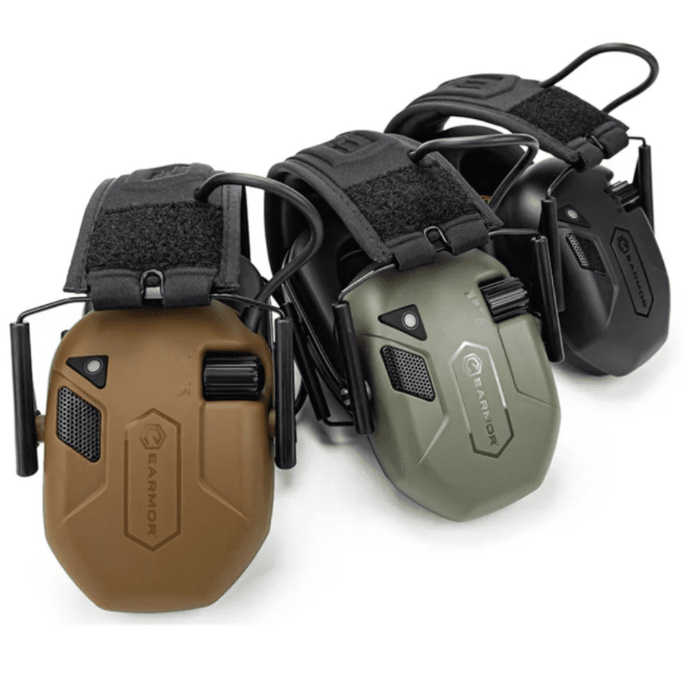 Elektroniczne ochronniki słuchu EARMOR M300T Bluetooth 22dB NRR Coyote Brown