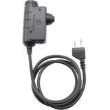 Adapter Earmor M51-MID PTT Zestaw słuchawkowy Midland Radio Przewodowy sprzęt taktyczny Czarny