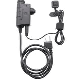 Adapter Earmor M52 PTT Midland 2-pinowy przewodowy taktyczny kabel do zestawu słuchawkowego, czarny