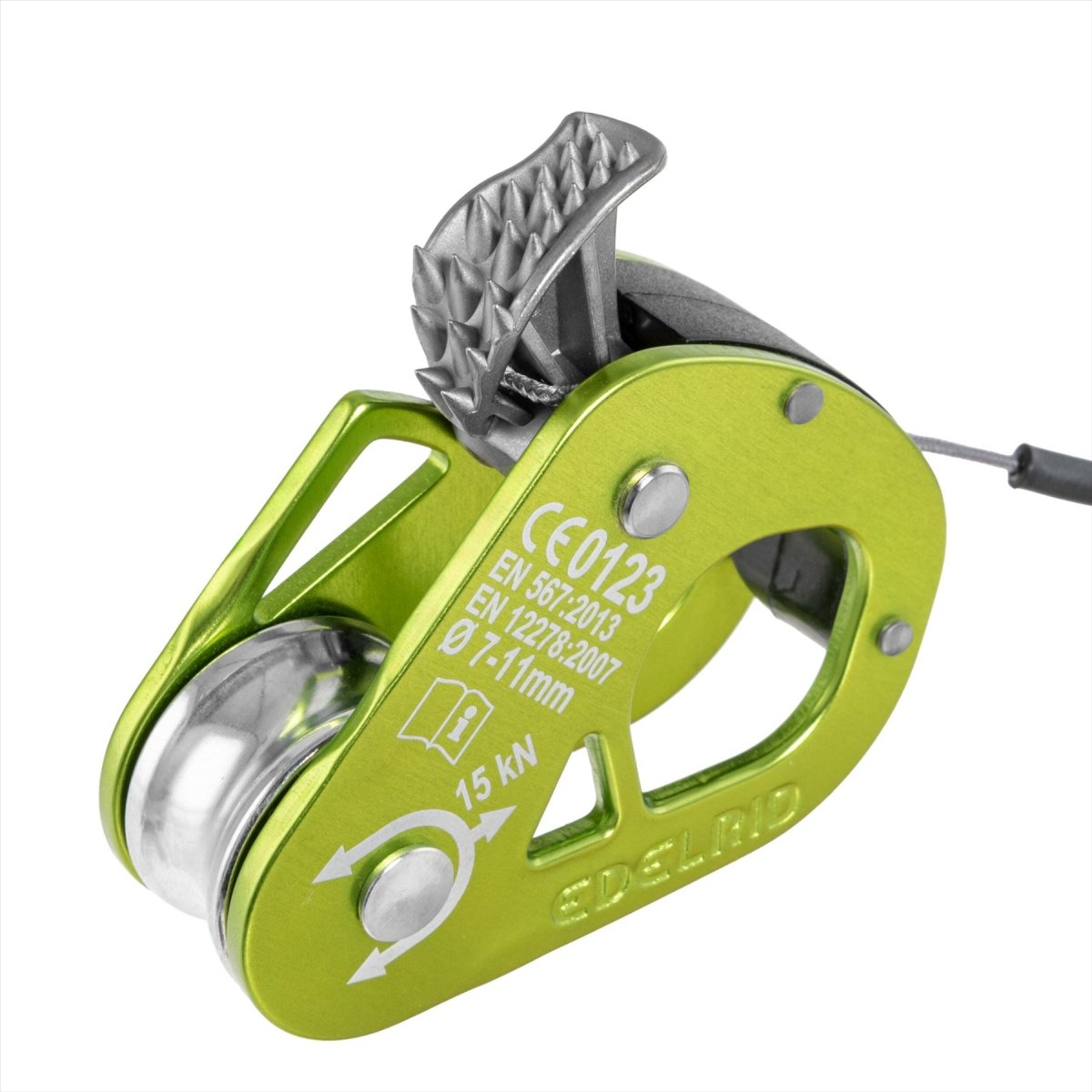 Kółko wspinaczkowe Edelrid SPOC Lekki aluminiowy sprzęt wspinaczkowy, żółty