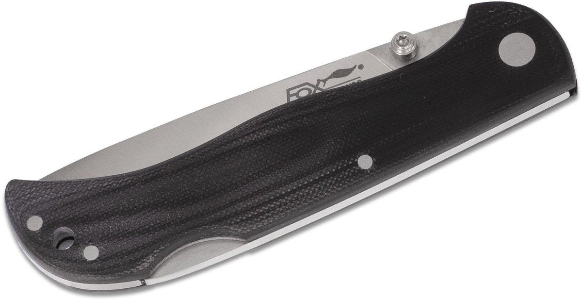 Fox Knives włoskiej marki model 500 czarny składany scyzoryk ze stali nierdzewnej