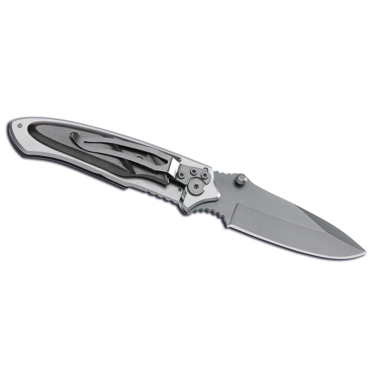 Fox Knives Markowy scyzoryk składany, pokryty tytanem, ze stali nierdzewnej 440 w kolorze czarnym