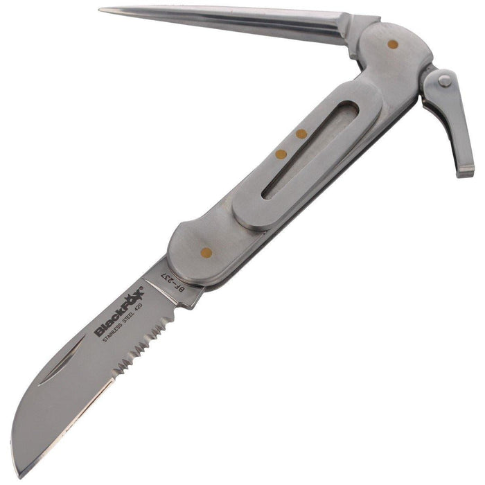 Fox Knives Markowy nóż żeglarski składany multitool stal nierdzewna 420 powlekana satynowo 55 HRC - GoMilitar