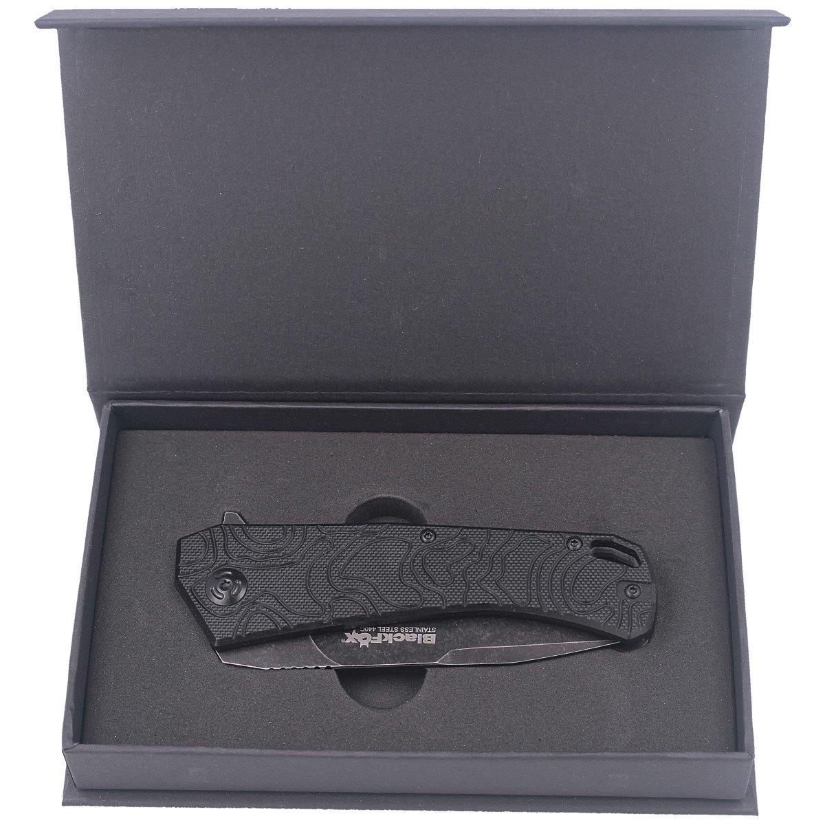 Składany scyzoryk Fox Knives ECHO 1 z czarną powłoką Idroglider Stone Wash
