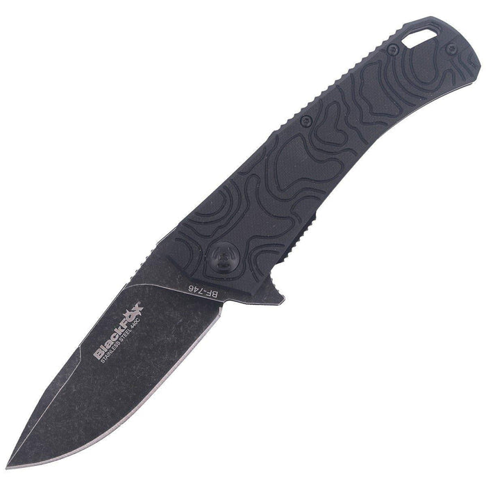 Składany scyzoryk Fox Knives ECHO 1 z czarną powłoką Idroglider Stone Wash - GoMilitar