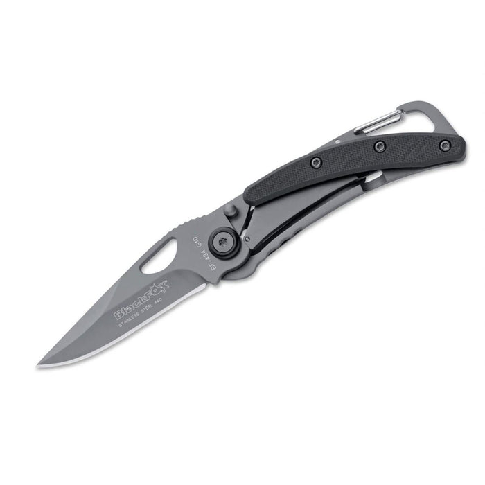 Nóż składany Fox Knives, rękojeść ze stali 440 z aluminium, pokryta czarnym tytanem - GoMilitar