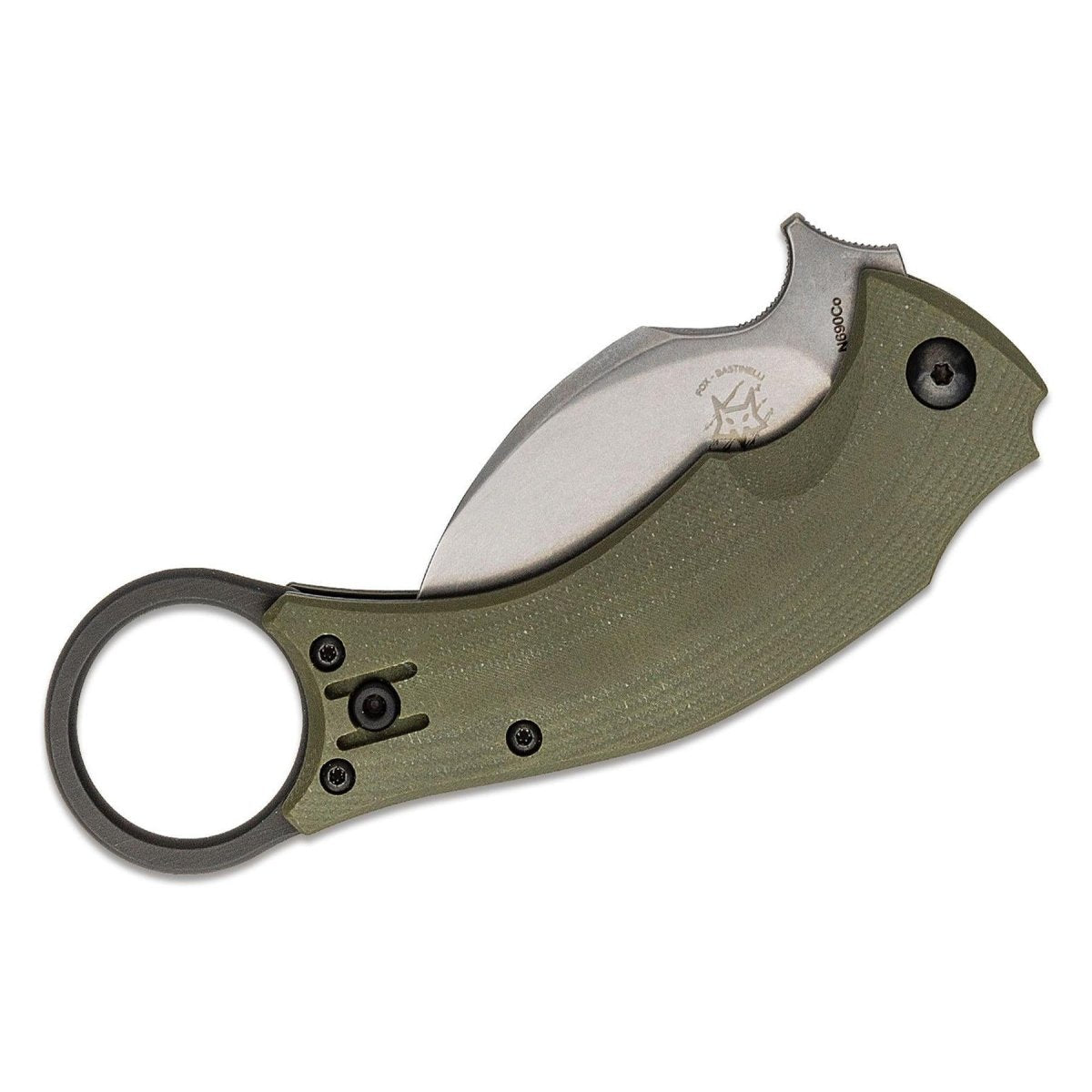 Fox Knives FX-591 ODSW czarny ptak karambit składany scyzoryk taktyczny Hawkbill
