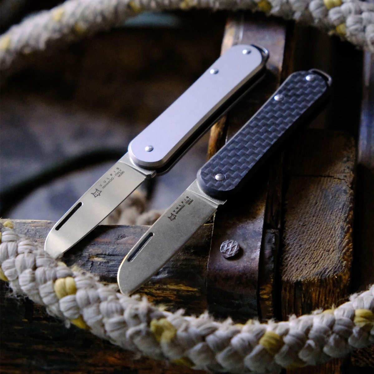 Nóż składany Fox Knives VULPIS FX-VP108 SB Stal nierdzewna N690Co Niebieski