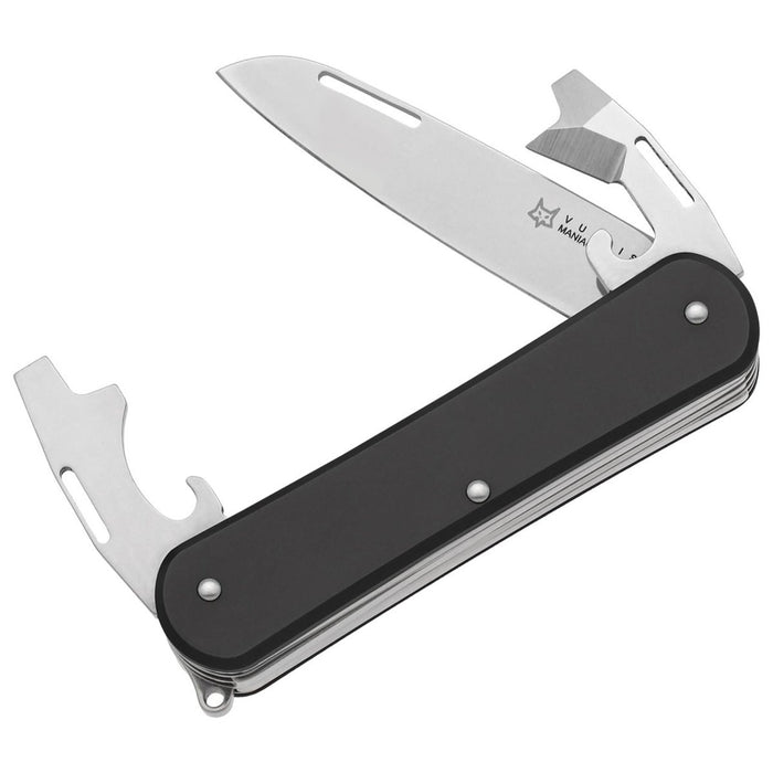 Nóż wielofunkcyjny Fox Knives VULPIS FX-VP130-3 BK N690Co Stalowe ostrze Czarne - GoMilitar