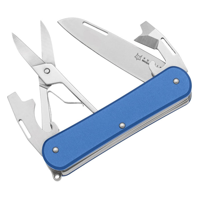 Nóż wielofunkcyjny Fox Knives VULPIS FX-VP130-F4 SB N690Co Stalowe ostrze Niebieski - GoMilitar