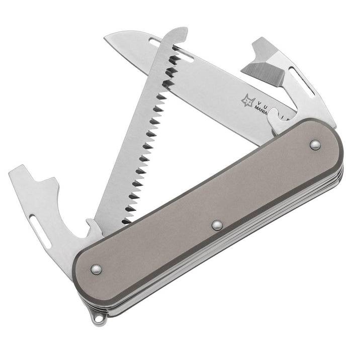 Nóż wielofunkcyjny Fox Knives VULPIS FX-VP130-S4 TI N690Co Ostrze ze stali Tytan - GoMilitar