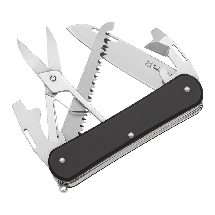 Nóż wielofunkcyjny Fox Knives VULPIS FX-VP130-SF5 BK N690Co Stalowe ostrze Czarne - GoMilitar