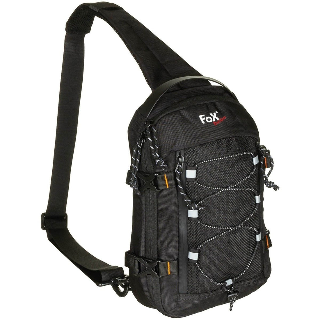 Kompaktowa torba na ramię Fox Outdoor 5L z wyściełanym paskiem, poliester, czarna