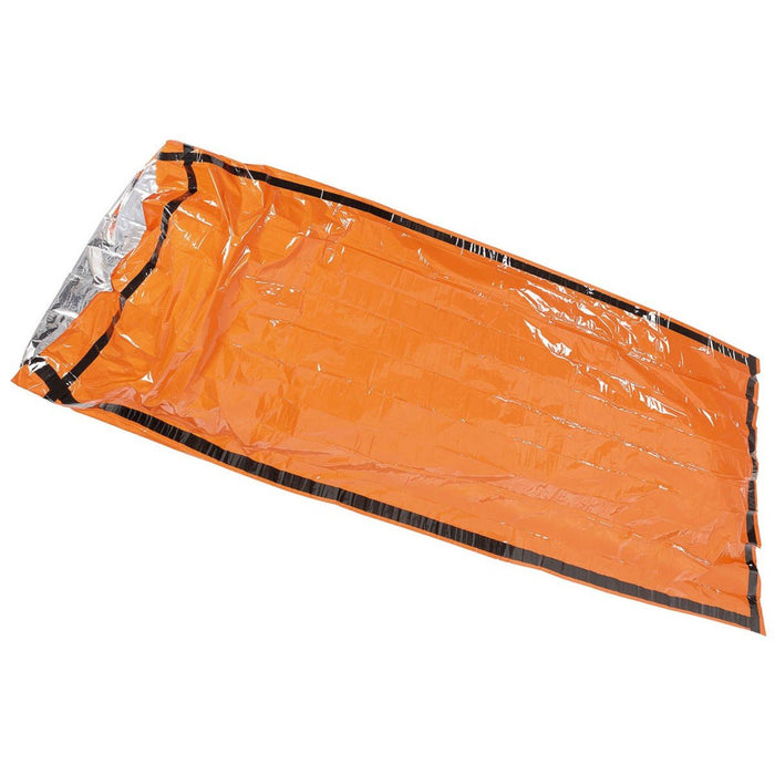 Fox Outdoor Śpiwór ratunkowy jednostronnie powlekany aluminium w kolorze pomarańczowym - GoMilitar