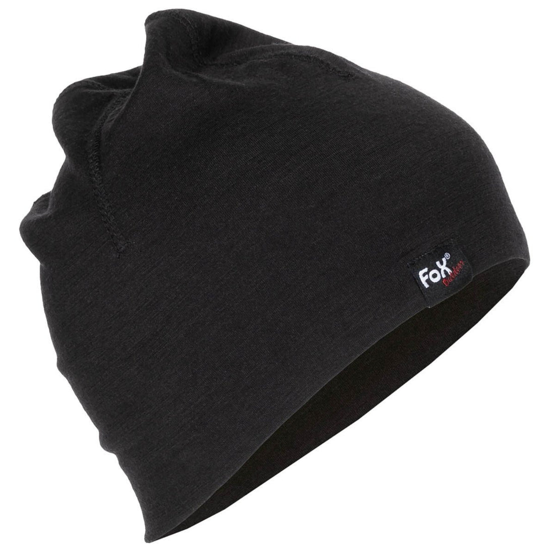 Czapka Fox Outdoor z wełny merynosów, lekka, oddychająca, szybkoschnąca, czarna