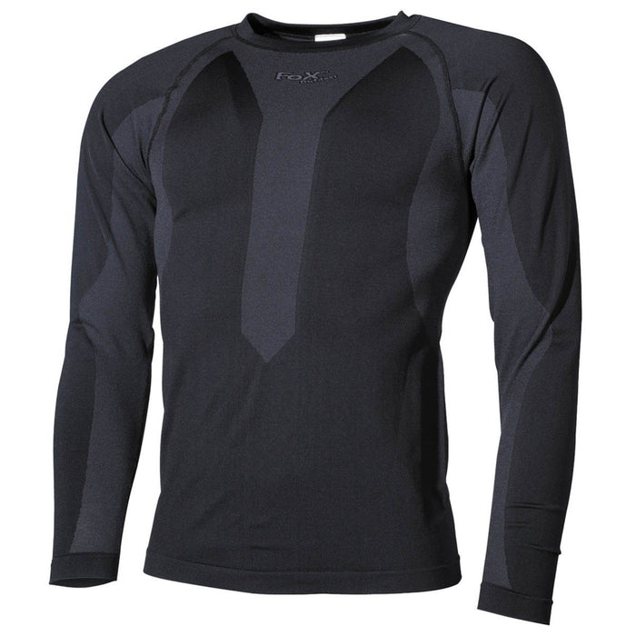 Podkoszulek termiczny Fox Outdoor, oddychający, elastyczny materiał, szybkoschnący, czarny – GoMilitar