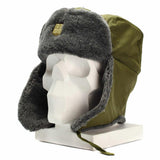 Oryginalny czeski czapkę wojskową kapelusz zimowy Ushanka Grey Olive Hat z odznaką nową