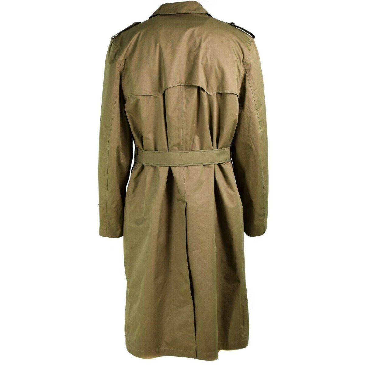 Oryginalny holenderski płaszcz armii Khaki Long Officer Trench z nową podszewką