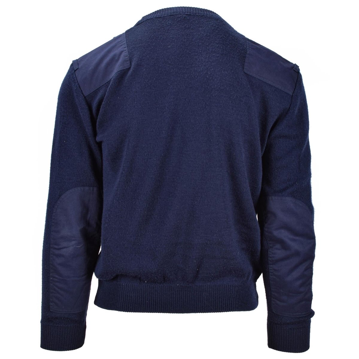 Oryginalny holenderski sweter blue wojskowy oficer v-denik menu men skoczek