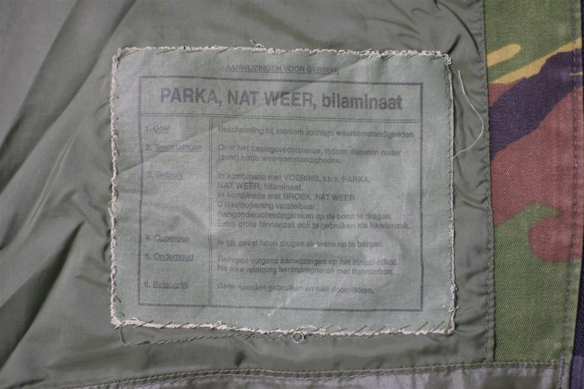 Oryginalna wodoodporna, dwulaminowana parka bojowa armii holenderskiej w kamuflażu DPM