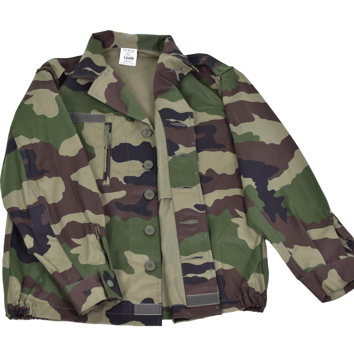 Oryginalna francuska armia bojowa zmęczenie kurtki bojowe Ce Camo wojskowa nadwyżka