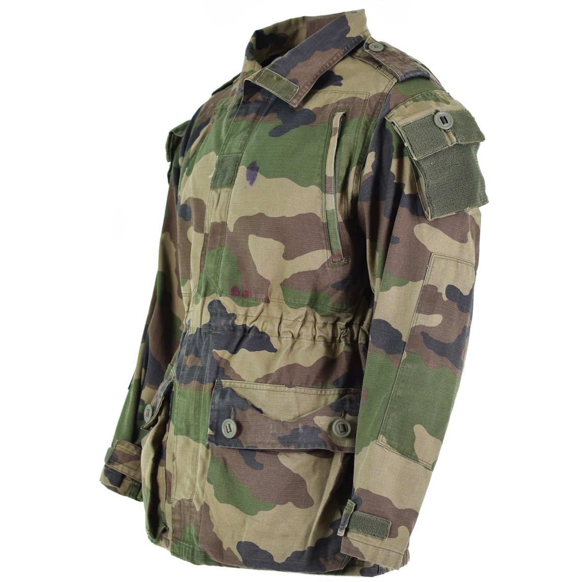 Oryginalna francuska kurtka armii armii CCE CAMO Combat Combat Parka Sateen Felin T4
