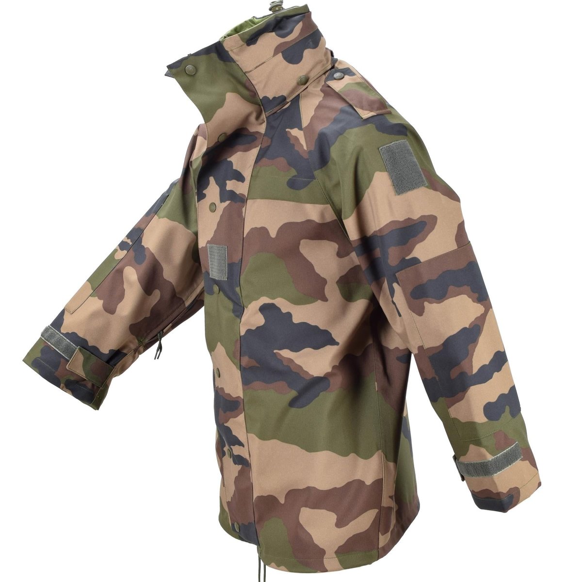 Oryginalny wodoodporna armia armii francuskiej Camo Goretex z kapturem deszczowy parka