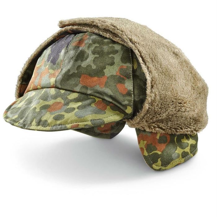 Oryginalna czapka wojskowa armii niemieckiej, zimowa czapka typu flecktarn, ciepła, zimna pogoda - GoMilitar