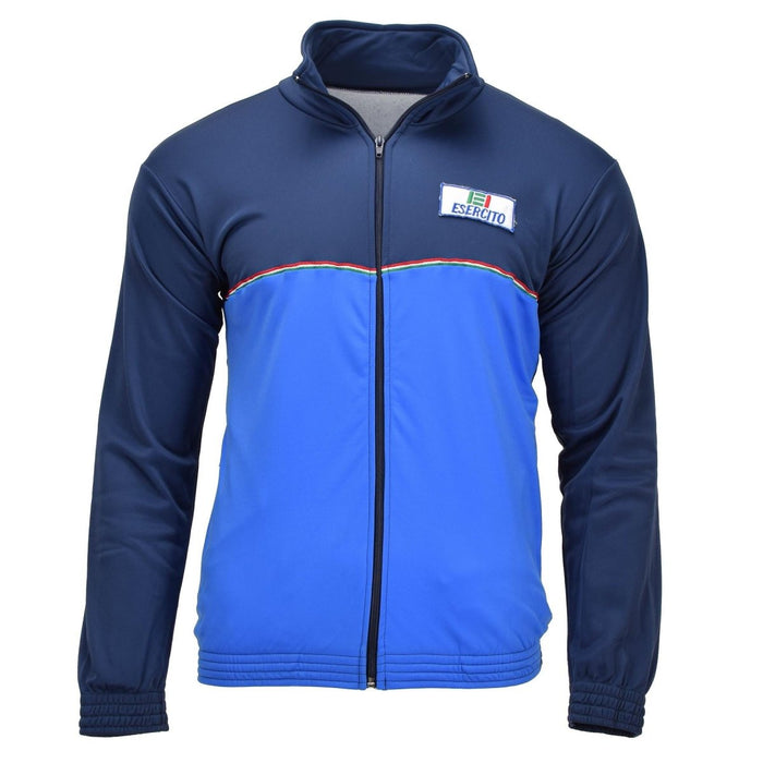 Oryginalna włoska kurtka wojskowa z zamkiem błyskawicznym Esercito Emblem Stylish Blue - GoMilitar