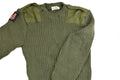 Prawdziwy sweter brytyjska armia pullover commando zielona wełna oliwkowa mąż