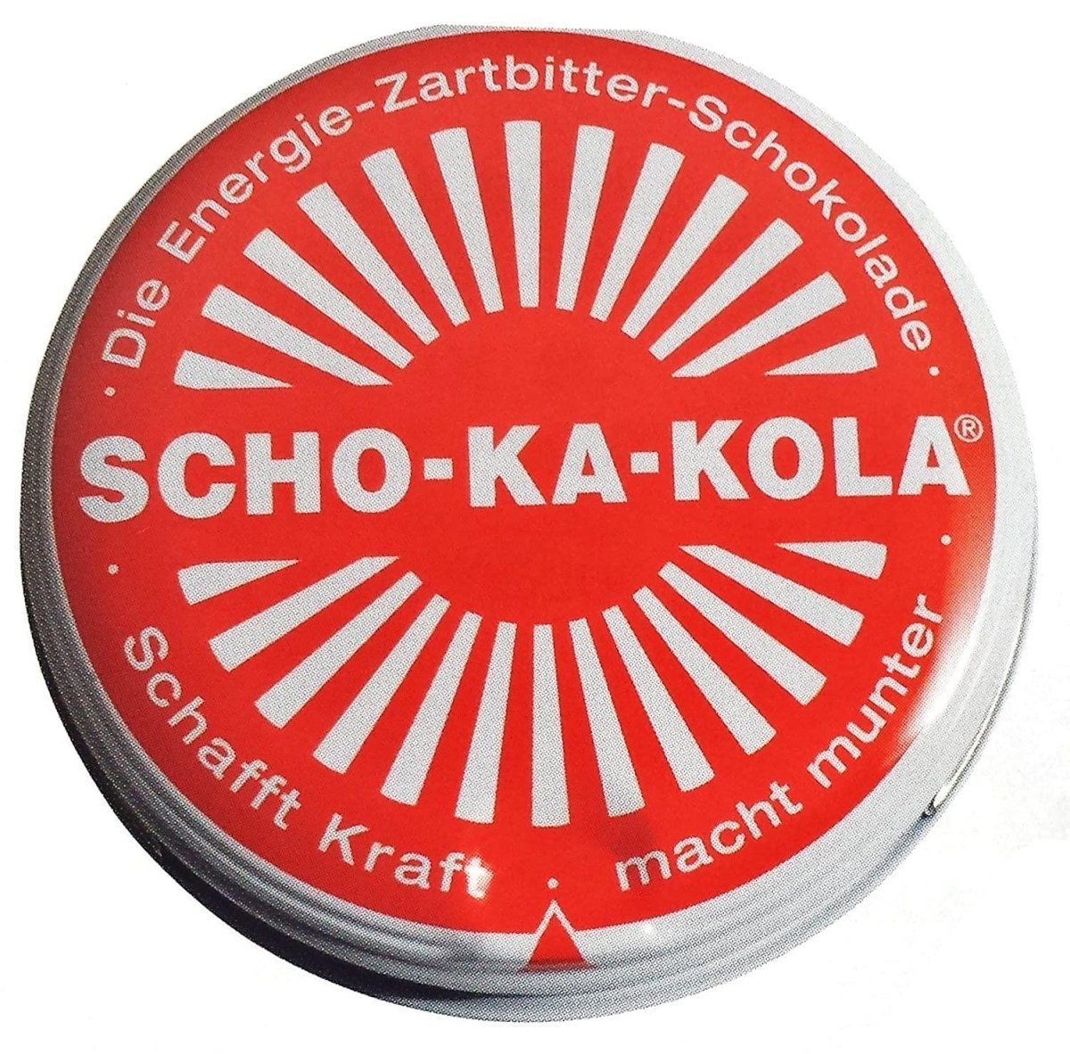 Niemiecka energia ciemna czekolada Scho-ka-kola kofeina i cola orzech 100 g puszka puszka