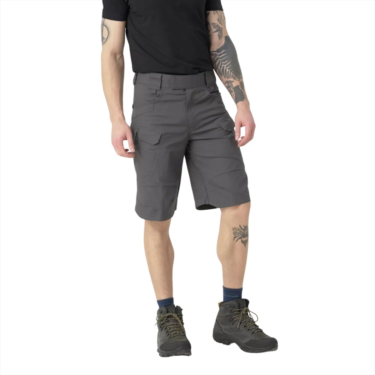 Spodenki taktyczne Helikon-Tex Urban z kieszeniami cargo PolyCotton Ripstop szare