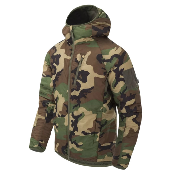 Helikon - Kurtka z kapturem Tex Wolfhound Nylon Windpack ocieplana Camo Woodland - GoMilitar