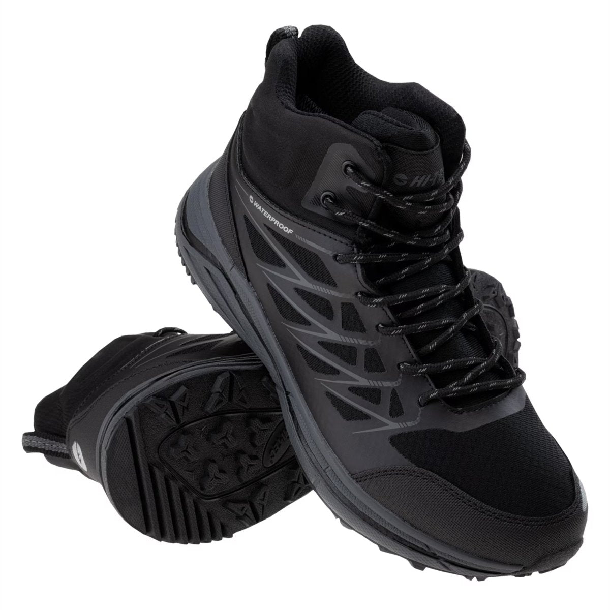 Buty Taktyczne HI-TEC Hewila MID WP Oddychające, wodoodporne, wzmocnione palce, czarne