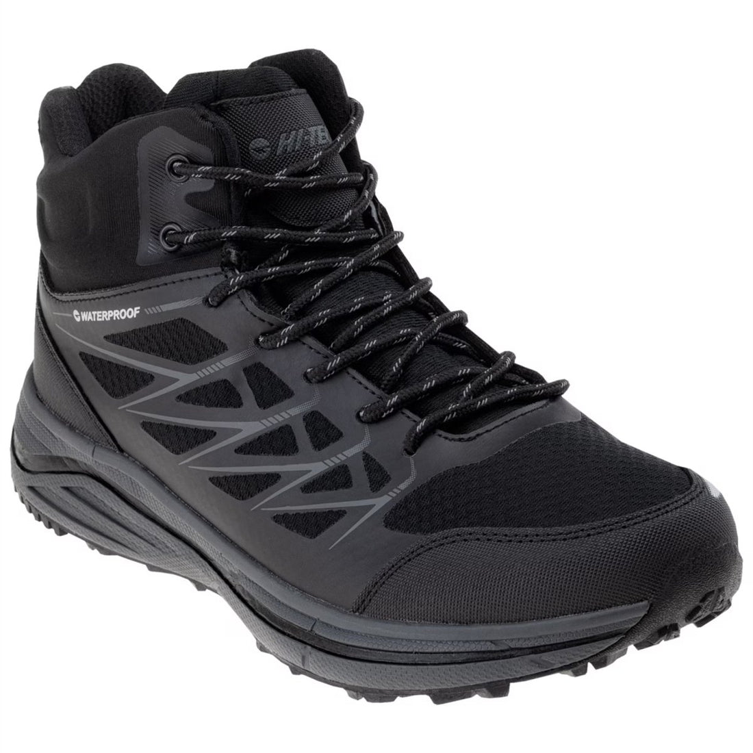 Buty Taktyczne HI-TEC Hewila MID WP Oddychające, wodoodporne, wzmocnione palce, czarne