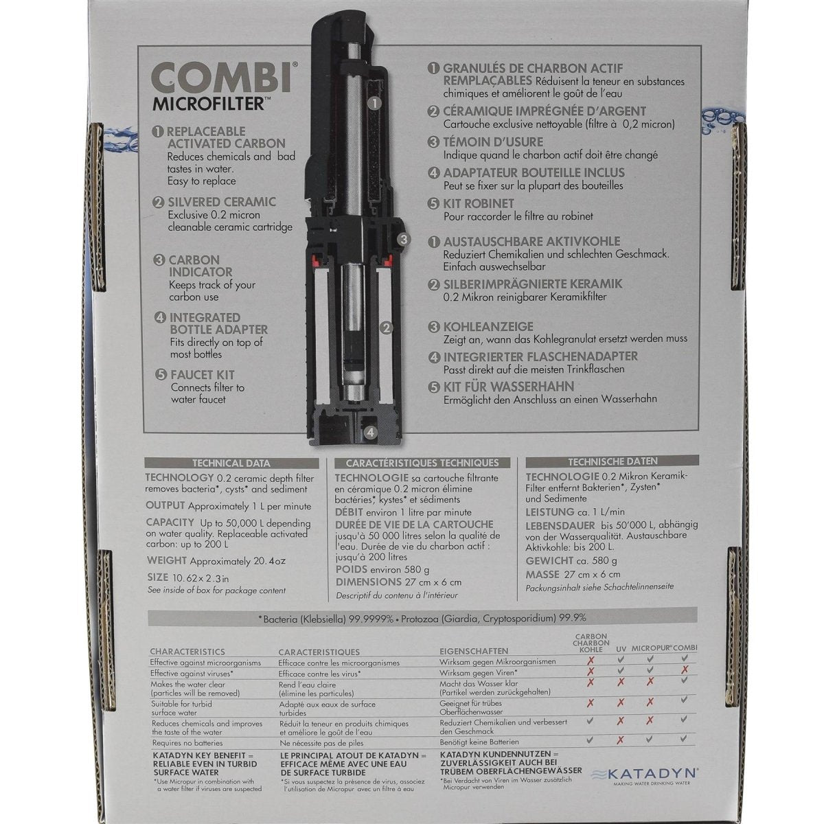 Katadyn Combi Plus Filtr Longing Camping Emergency Premiification