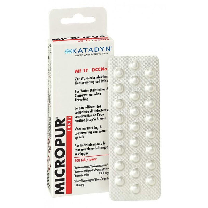 Katadyn Micropur Forte MF 1T/100 tabletek do oczyszczania wody, opakowanie 4x25 NOWOŚĆ - GoMilitar