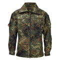 LEO KOHLER Army Army taktyczna Flectarn Camo Kurtka z zapinana na zamek w walce pola regulowana