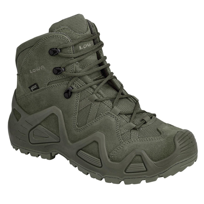 Buty taktyczne Lowa Zephyr GTX Mid TF w kolorze Ranger Green z membraną GORE-TEX i wytrzymałą podeszwą do użytku na zewnątrz