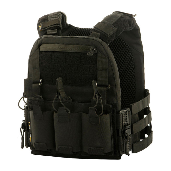 M - TAC Cuirass QRS Taktyczny uchwyt na płytę Cordura Quick Release System Czarny - GoMilitar