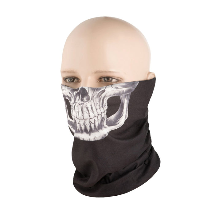 M - Ochraniacz szyi TAC Reaper Skull Lekka wielofunkcyjna bandana czarna - GoMilitar