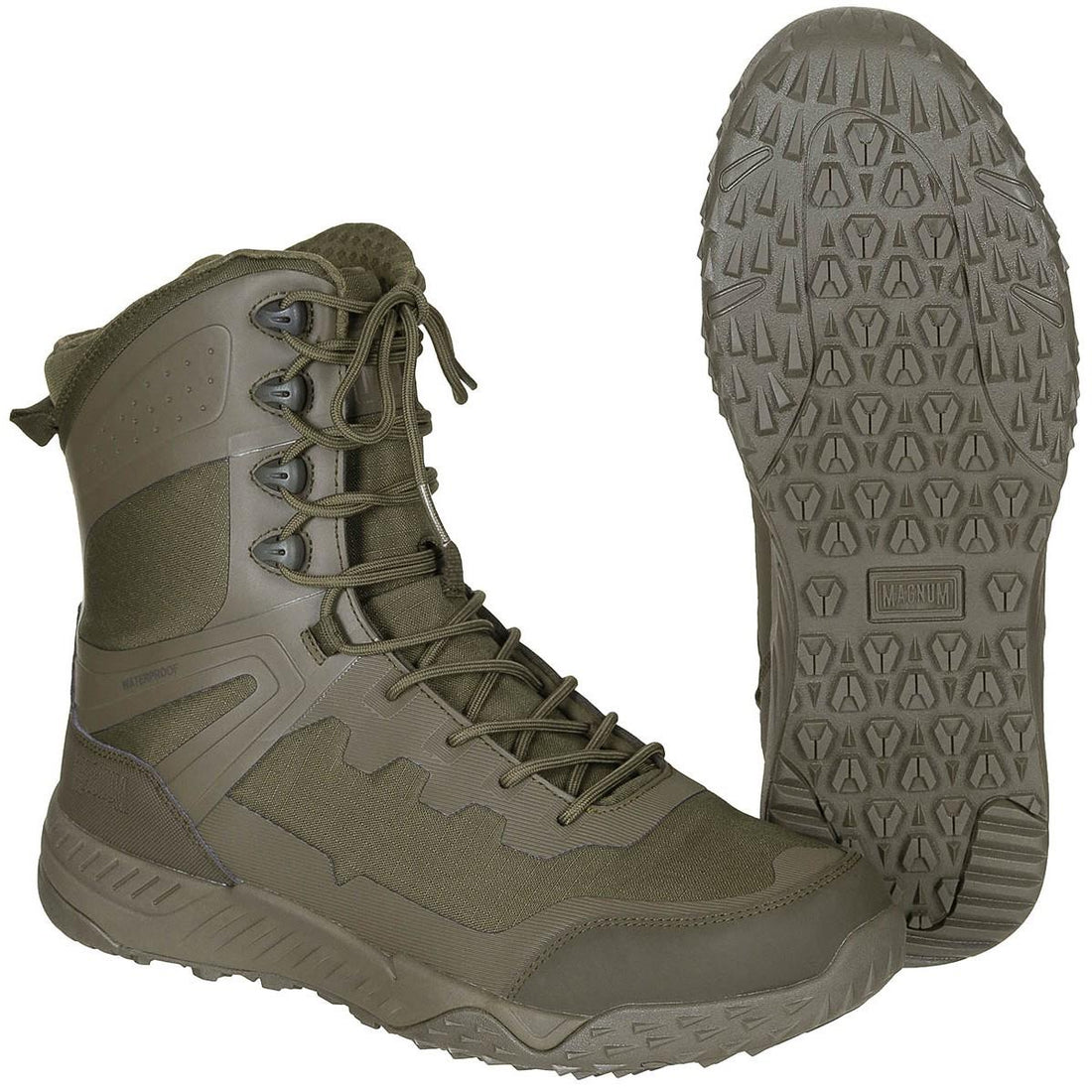 Buty Taktyczne Magnum Ultima 8.0 SZ WP Wodoodporne Lekkie Boczne Zamek Oliwkowe