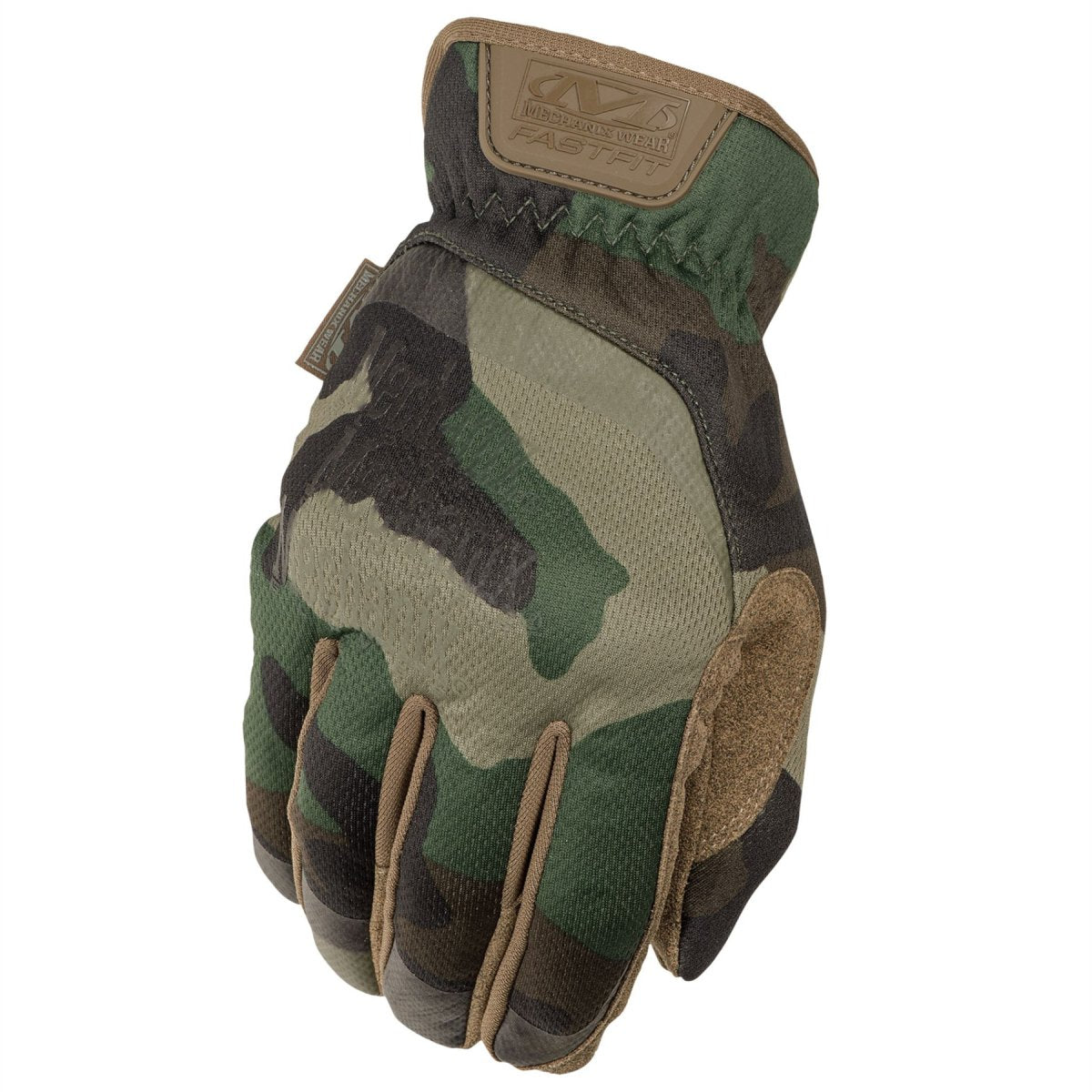 Rękawice taktyczne Mechanix Wear Fastfit Gen 2 z elastycznymi mankietami Woodland Camo