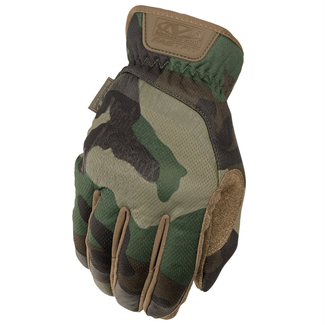 Rękawice taktyczne Mechanix Wear Fastfit Gen 2 z elastycznymi mankietami Woodland Camo